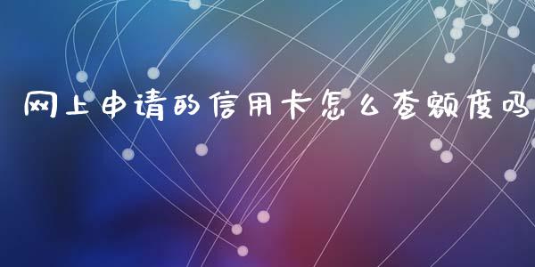 网上申请的信用卡怎么查额度吗_https://wap.hpmsj.cn_金融机构_第1张
