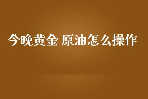 今晚黄金 原油怎么操作_https://wap.hpmsj.cn_财经时评_第1张