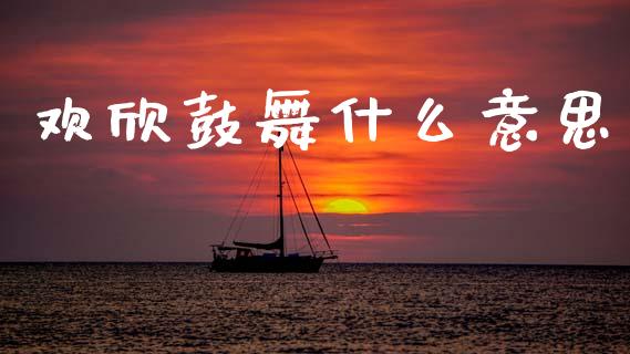 欢欣鼓舞什么意思_https://wap.hpmsj.cn_债券投资_第1张