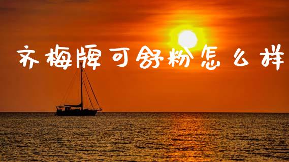 齐梅牌可舒粉怎么样_https://wap.hpmsj.cn_外汇汇率_第1张