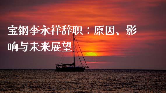 宝钢李永祥辞职：原因、影响与未来展望_https://wap.hpmsj.cn_期货交易_第1张