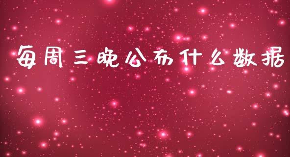 每周三晚公布什么数据_https://wap.hpmsj.cn_债券投资_第1张