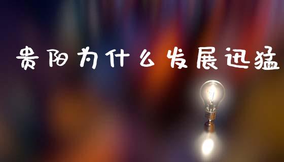 贵阳为什么发展迅猛_https://wap.hpmsj.cn_期货交易_第1张