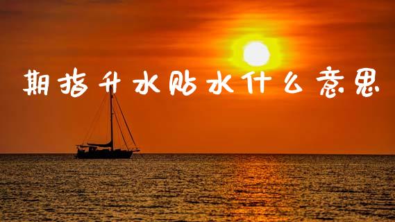 期指升水贴水什么意思_https://wap.hpmsj.cn_期货交易_第1张