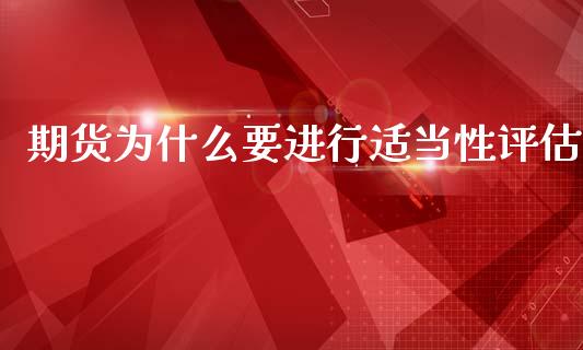 期货为什么要进行适当性评估_https://wap.hpmsj.cn_债券投资_第1张