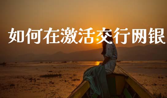 如何在激活交行网银_https://wap.hpmsj.cn_金融机构_第1张