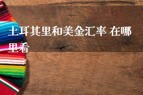 土耳其里和美金汇率 在哪里看_https://wap.hpmsj.cn_外汇汇率_第1张