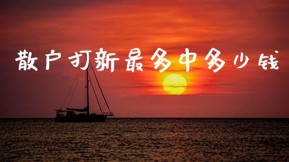散户打新最多中多少钱_https://wap.hpmsj.cn_债券投资_第1张