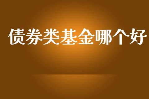 债券类基金哪个好_https://wap.hpmsj.cn_财经时评_第1张