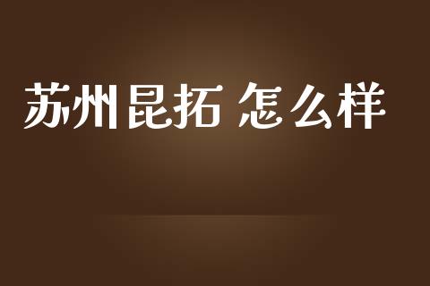 苏州昆拓 怎么样_https://wap.hpmsj.cn_基金分析_第1张