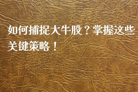 如何捕捉大牛股？掌握这些关键策略！_https://wap.hpmsj.cn_基金分析_第1张