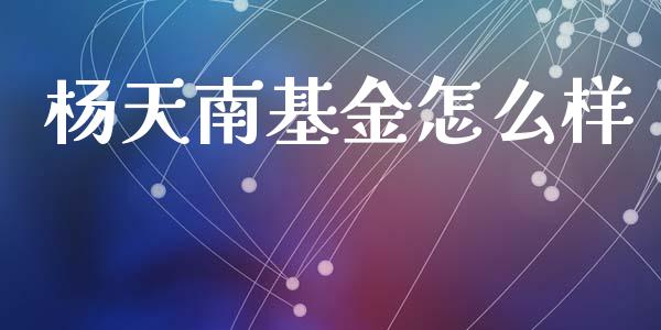 杨天南基金怎么样_https://wap.hpmsj.cn_期货交易_第1张