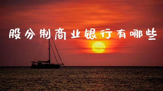 股分制商业银行有哪些_https://wap.hpmsj.cn_财经时评_第1张