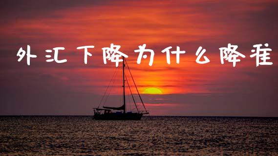 外汇下降为什么降准_https://wap.hpmsj.cn_外汇汇率_第1张