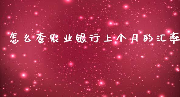 怎么查农业银行上个月的汇率_https://wap.hpmsj.cn_基金分析_第1张