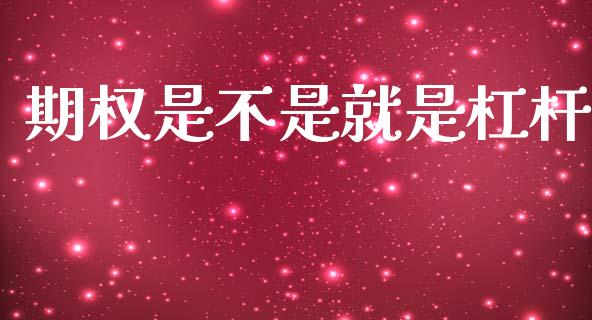 期权是不是就是杠杆_https://wap.hpmsj.cn_期货交易_第1张