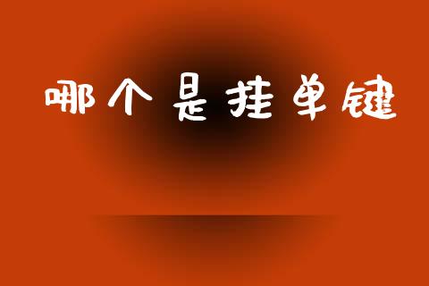 哪个是挂单键_https://wap.hpmsj.cn_外汇汇率_第1张