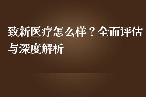 致新医疗怎么样？全面评估与深度解析_https://wap.hpmsj.cn_基金分析_第1张