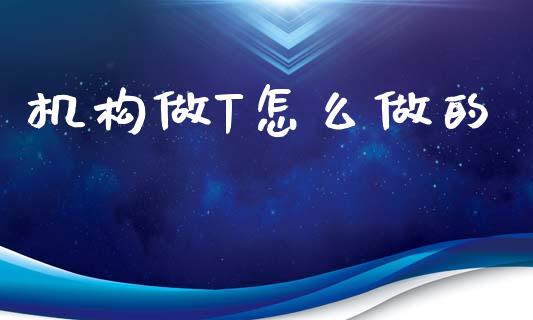 机构做T怎么做的_https://wap.hpmsj.cn_期货交易_第1张