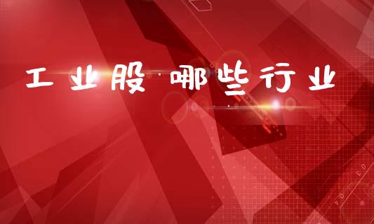工业股 哪些行业_https://wap.hpmsj.cn_基金分析_第1张