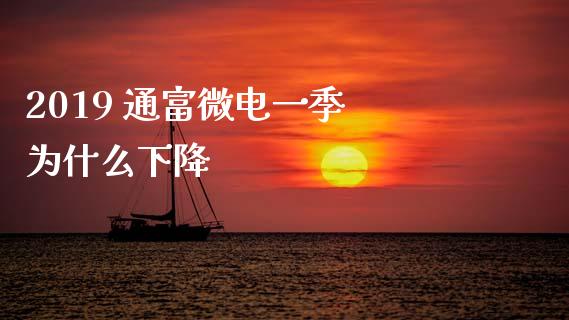 2019 通富微电一季 为什么下降_https://wap.hpmsj.cn_债券投资_第1张