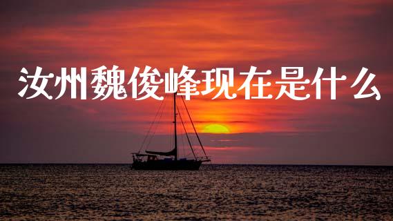 汝州魏俊峰现在是什么_https://wap.hpmsj.cn_财经时评_第1张