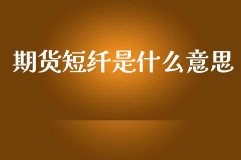 期货短纤是什么意思_https://wap.hpmsj.cn_外汇汇率_第1张