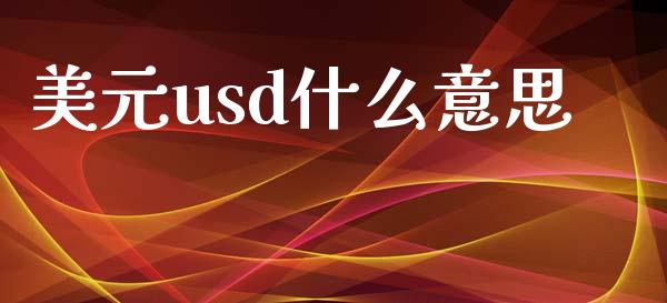 美元usd什么意思_https://wap.hpmsj.cn_财经时评_第1张