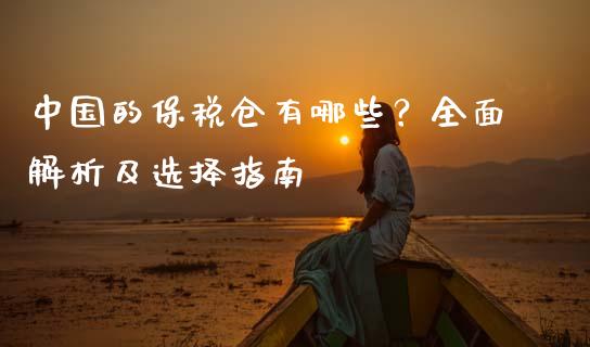 中国的保税仓有哪些？全面解析及选择指南_https://wap.hpmsj.cn_金融机构_第1张
