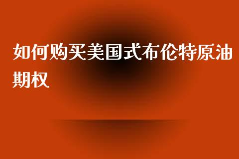 如何购买美国式布伦特原油期权_https://wap.hpmsj.cn_债券投资_第1张