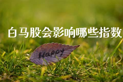 白马股会影响哪些指数_https://wap.hpmsj.cn_金融机构_第1张