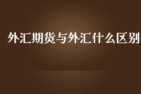 外汇期货与外汇什么区别_https://wap.hpmsj.cn_财经时评_第1张