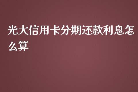 光大信用卡分期还款利息怎么算_https://wap.hpmsj.cn_外汇汇率_第1张