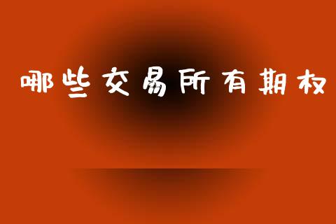 哪些交易所有期权_https://wap.hpmsj.cn_外汇汇率_第1张