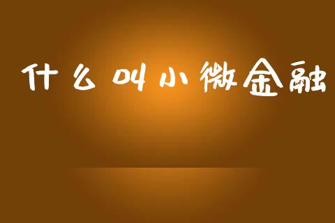 什么叫小微金融_https://wap.hpmsj.cn_财经时评_第1张