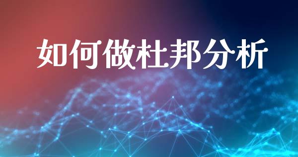 如何做杜邦分析_https://wap.hpmsj.cn_期货交易_第1张