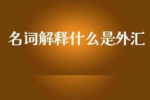 名词解释什么是外汇_https://wap.hpmsj.cn_金融机构_第1张