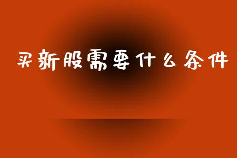 买新股需要什么条件_https://wap.hpmsj.cn_外汇汇率_第1张