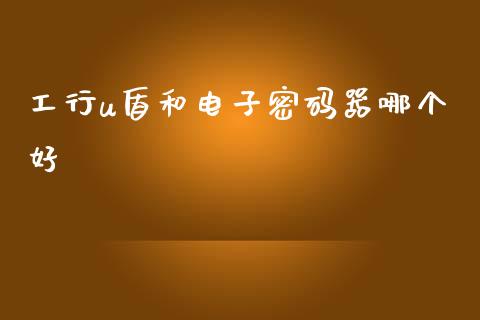 工行u盾和电子密码器哪个好_https://wap.hpmsj.cn_期货交易_第1张