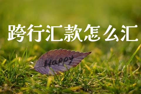 跨行汇款怎么汇_https://wap.hpmsj.cn_期货交易_第1张