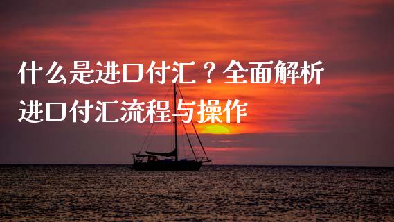 什么是进口付汇?全面解析进口付汇流程与操作_基金分析_第1张_财经时评_基金分析_期货交易_金融机构_外汇汇率_债券投资 什么是进口付汇?全面解析进口付汇流程与操作_https://wap.hpmsj.cn_基金分析_第1张