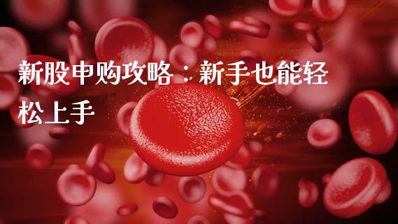新股申购攻略：新手也能轻松上手_https://wap.hpmsj.cn_期货交易_第1张