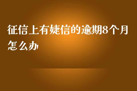 征信上有婕信的逾期8个月怎么办_https://wap.hpmsj.cn_基金分析_第1张