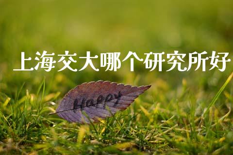 上海交大哪个研究所好_https://wap.hpmsj.cn_期货交易_第1张