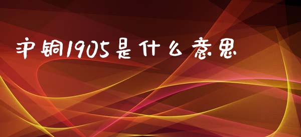 沪铜1905是什么意思_https://wap.hpmsj.cn_外汇汇率_第1张