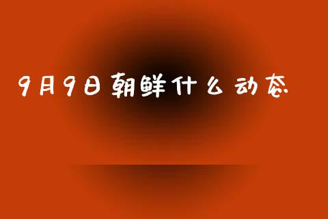 9月9日朝鲜什么动态_https://wap.hpmsj.cn_基金分析_第1张