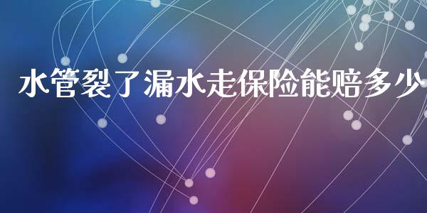 水管裂了漏水走保险能赔多少_https://wap.hpmsj.cn_外汇汇率_第1张