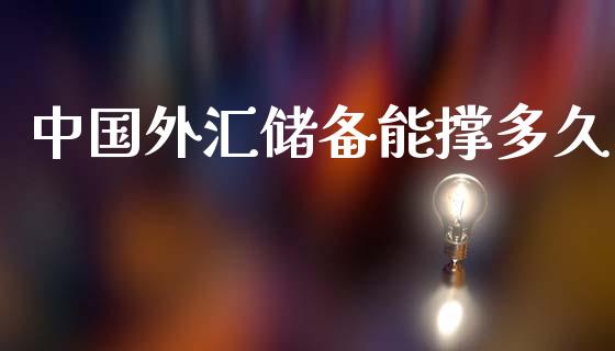 中国外汇储备能撑多久_https://wap.hpmsj.cn_债券投资_第1张