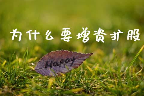 为什么要增资扩股_https://wap.hpmsj.cn_财经时评_第1张