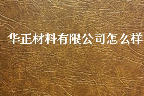华正材料有限公司怎么样_https://wap.hpmsj.cn_金融机构_第1张